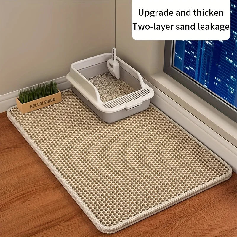 Cat litter mat perfect for messes.