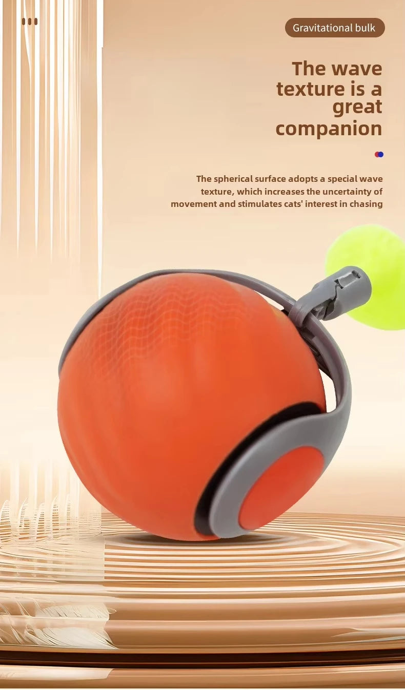 NewSpeedy Tail 2.0 Cat Toy, Speedy Tail Cat Toy, Interactive Cat Ball Toy, Smart Cat Toys Ball, Two Speed Adjustment, with Tail 