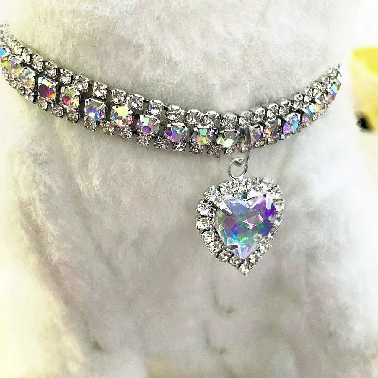 Kitten Diamante Collar Necklace for Cat Rhinestone Cute Bling Puppy Doggy Crystal Pendant Diamond Collar Pet Accessories
