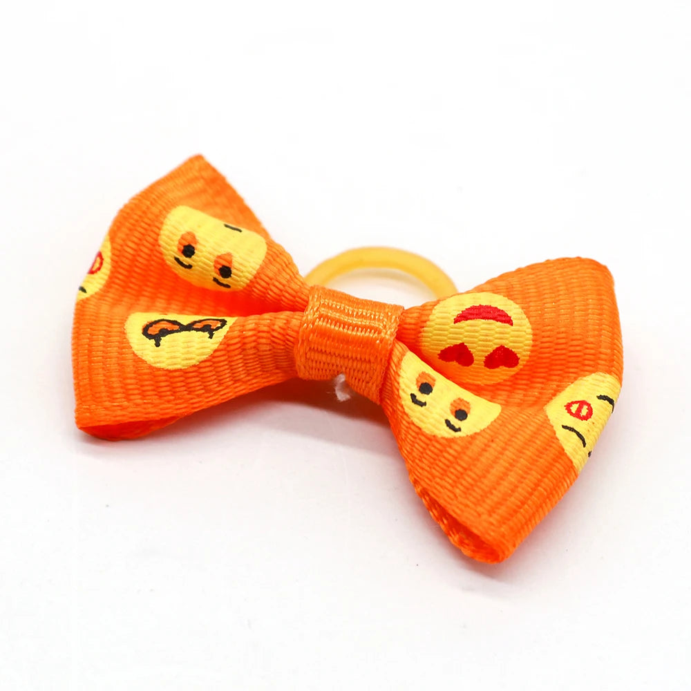 10/20pcs Dog Grooming Bows Mix Colours Cat Dog Hair Bows for Small Dog Grooming Pet Hair Accessories Rubber Bands Pet Supplies
